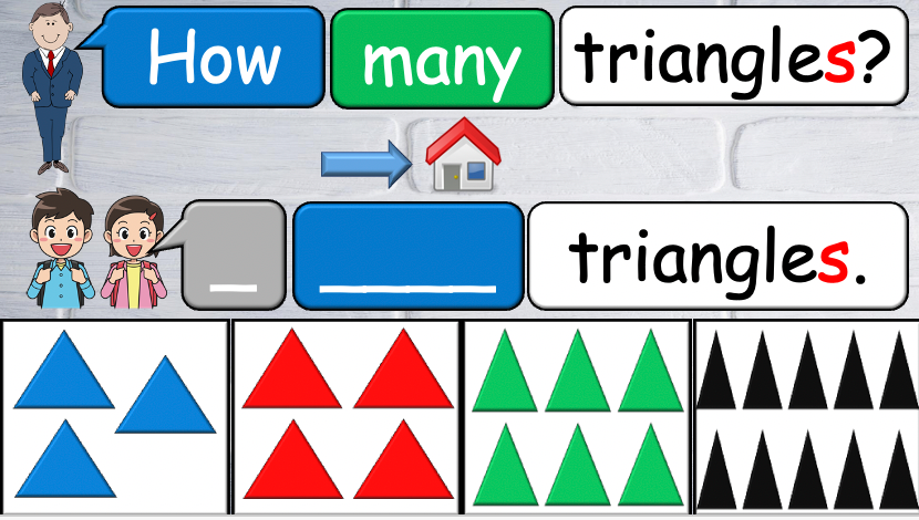 Grade 1-2 - ESL Lesson - Shapes and Plurals (Want) - PowerPoint Lesson