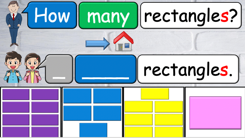 Grade 1-2 - ESL Lesson - Shapes and Plurals (Want) - PowerPoint Lesson