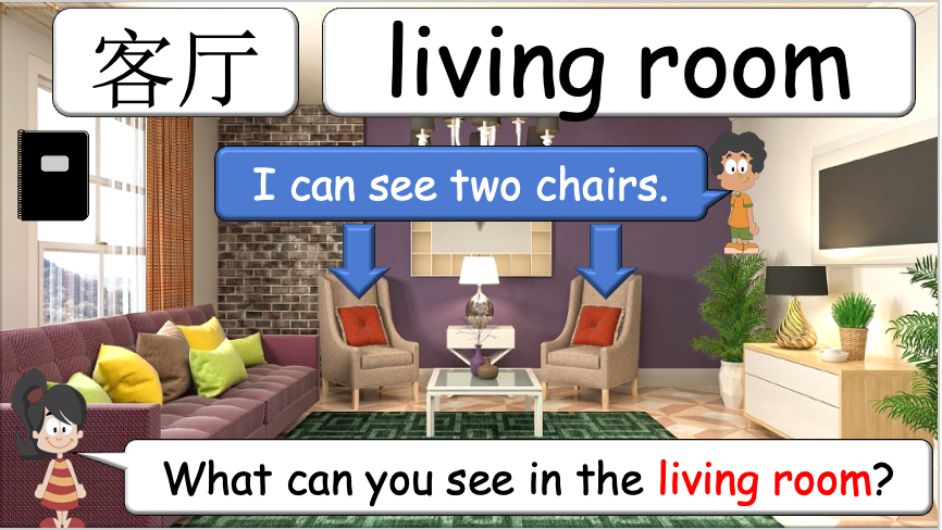 Grade 2-3 - ESL Lesson - At Home - Part 1 and 2 COMBO - 2 PowerPoints