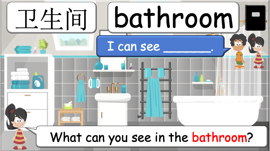 Grade 2-3 - ESL Lesson - At Home - Part 1 and 2 COMBO - 2 PowerPoints