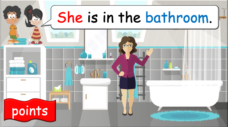 Grade 2-3 - ESL Lesson - At Home - Part 1 and 2 COMBO - 2 PowerPoints