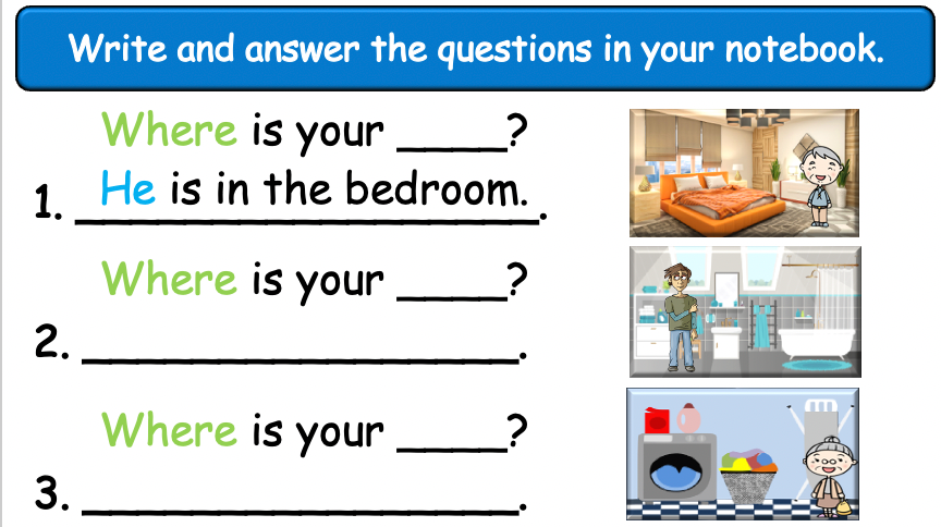 Grade 2-3 - ESL Lesson - At Home - Part 1 and 2 COMBO - 2 PowerPoints