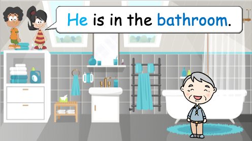 Grade 2-3 - ESL Lesson - At Home - Part 2 - Actions in each room