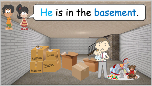 Grade 2-3 - ESL Lesson - At Home - Part 2 - Actions in each room