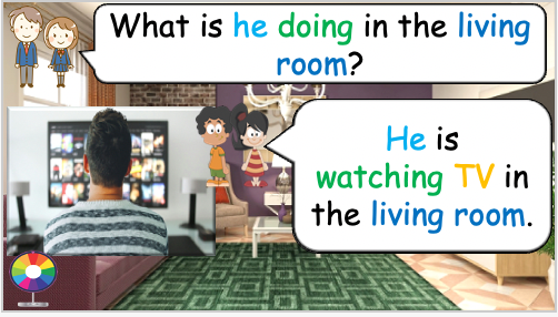 Grade 2-3 - ESL Lesson - At Home - Part 2 - Actions in each room