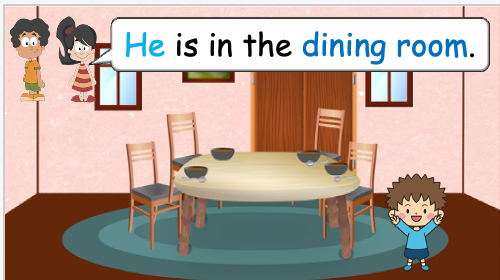 Grade 2-3 - ESL Lesson - At Home - Part 2 - Actions in each room