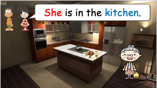 Grade 2-3 - ESL Lesson - At Home - Part 2 - Actions in each room