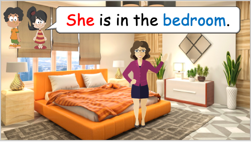 Grade 2-3 - ESL Lesson - At Home - Part 2 - Actions in each room