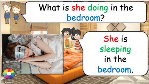 Grade 2-3 - ESL Lesson - At Home - Part 2 - Actions in each room