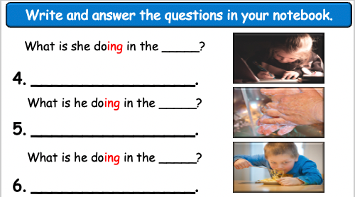 Grade 2-3 - ESL Lesson - At Home - Part 2 - Actions in each room