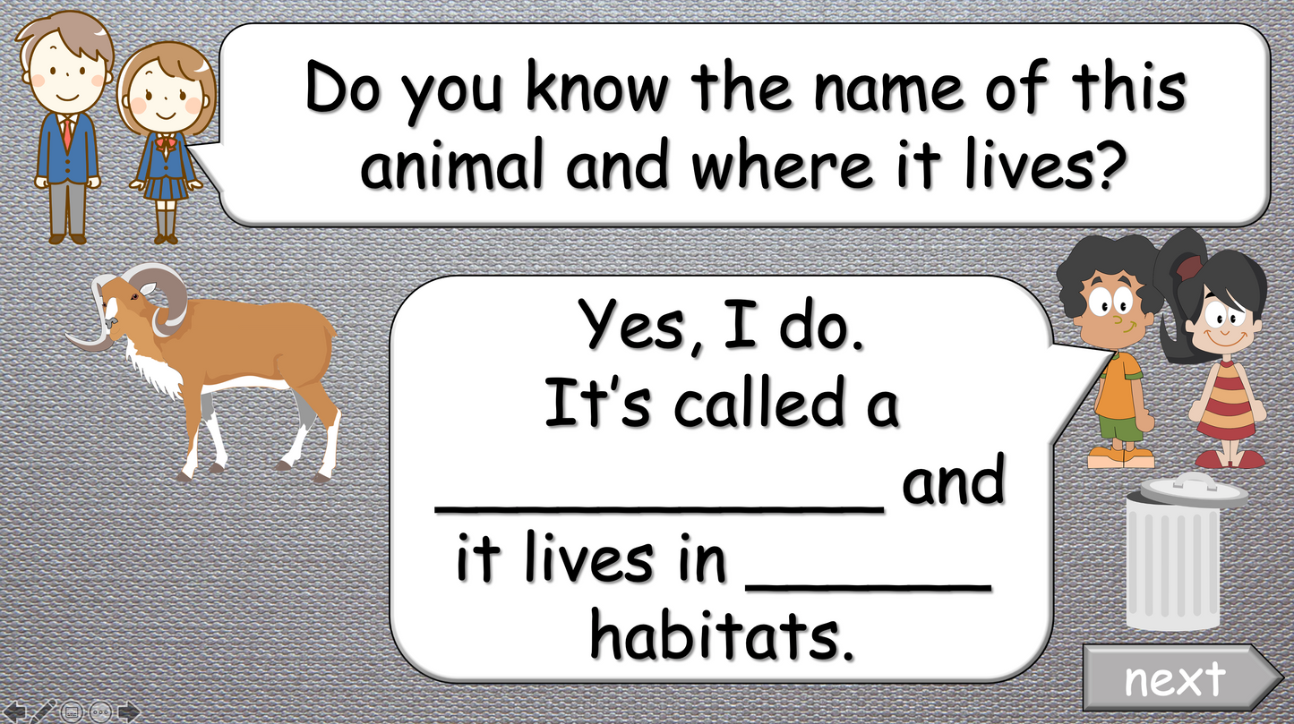 Grade 3-4 - ESL Lesson - Habitats and Wild Animals - Part 2