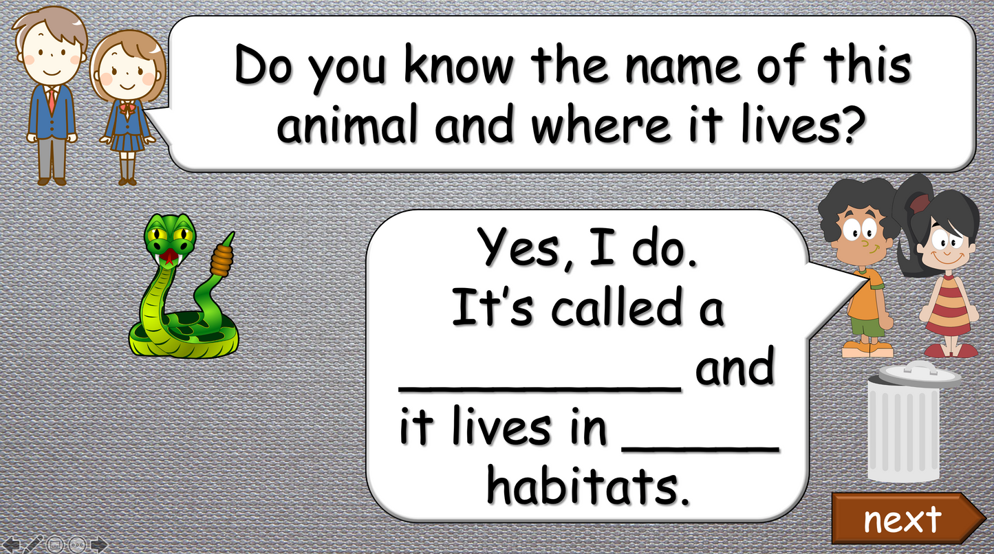 Grade 3-4 - ESL Lesson - Habitats and Wild Animals - Part 2