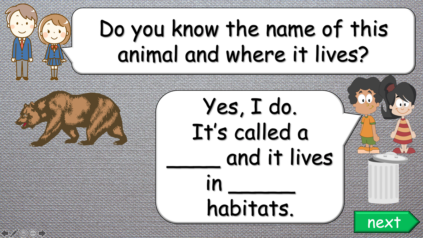 Grade 3-4 - ESL Lesson - Habitats and Wild Animals - Part 2