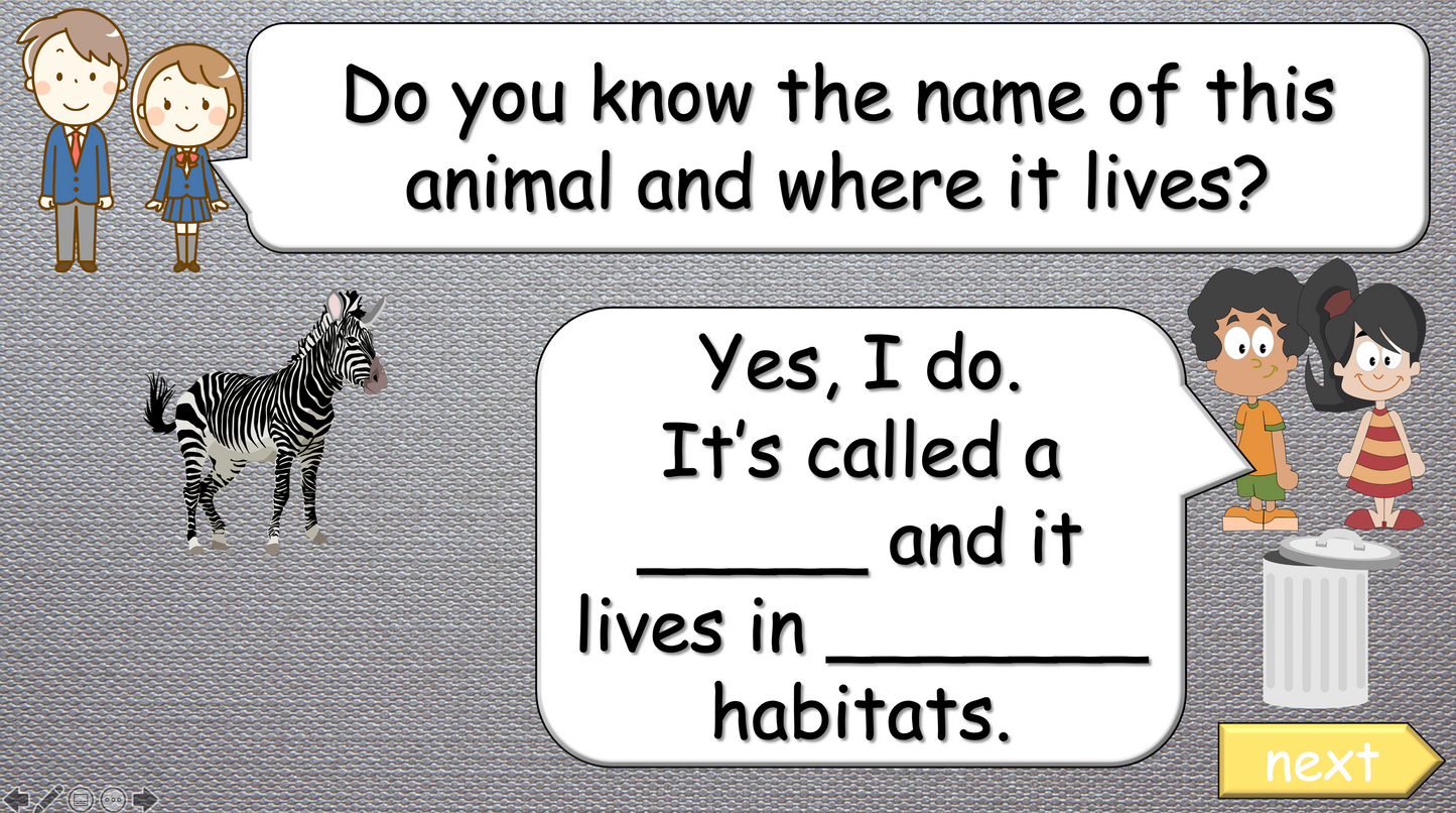 Grade 3-4 - ESL Lesson - Habitats and Wild Animals - Part 2