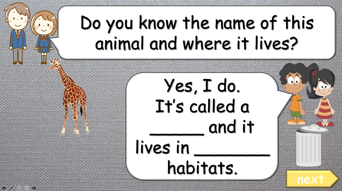 Grade 3-4 - ESL Lesson - Habitats and Wild Animals - Part 2