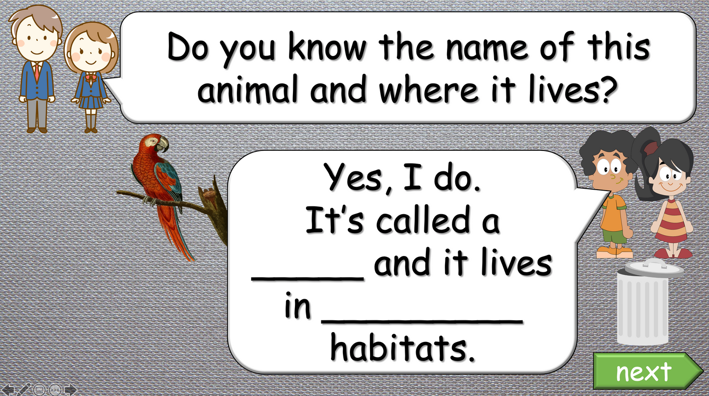 Grade 3-4 - ESL Lesson - Habitats and Wild Animals - Part 2
