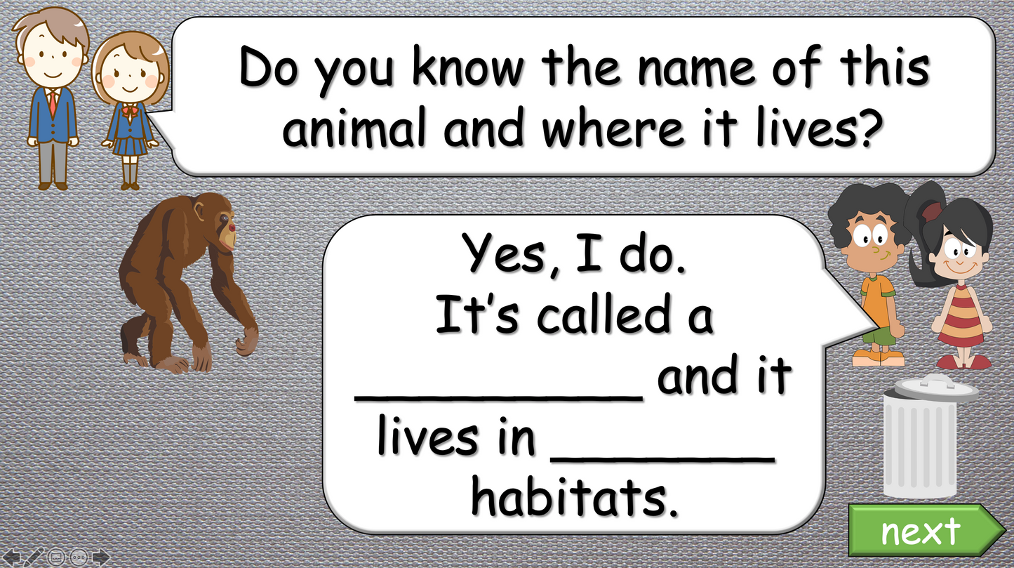 Grade 3-4 - ESL Lesson - Habitats and Wild Animals - Part 2
