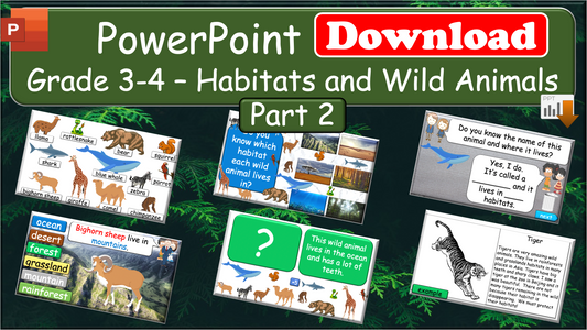 Grade 3-4 - ESL Lesson - Habitats and Wild Animals - Part 2