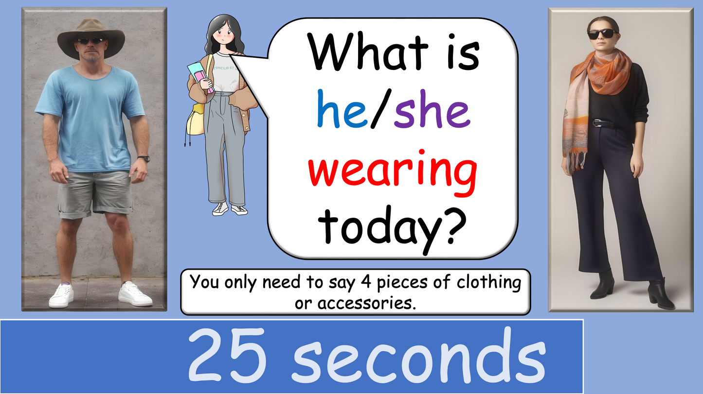 Grade 2-4 - ESL Lesson - Clothing / What are you wearing today? - PowerPoint Lesson