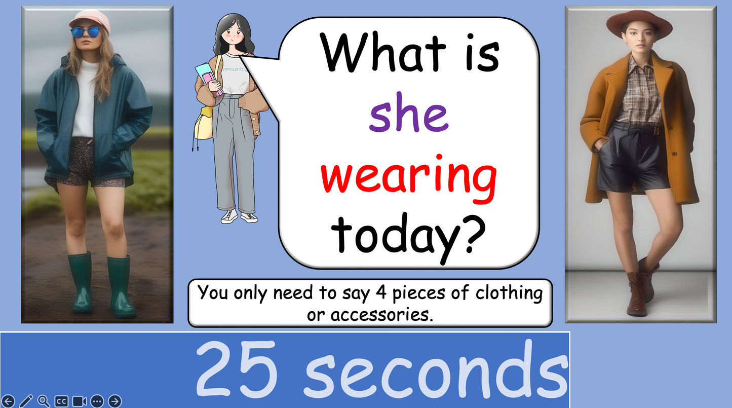 Grade 2-4 - ESL Lesson - Clothing / What are you wearing today? - PowerPoint Lesson