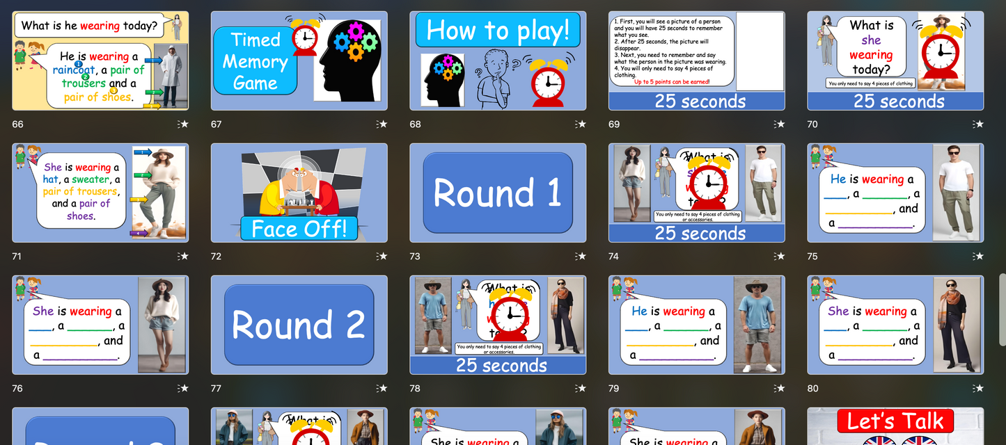 Grade 2-4 - ESL Lesson - Clothing / What are you wearing today? - PowerPoint Lesson