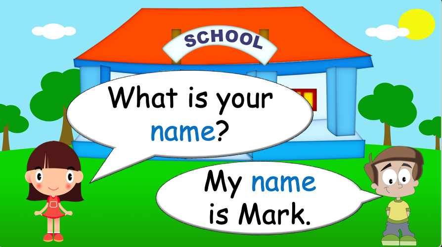 Grade 1 - Semester 1 - Week 02 - Greetings - What is your name? - ESL PowerPoint Lesson