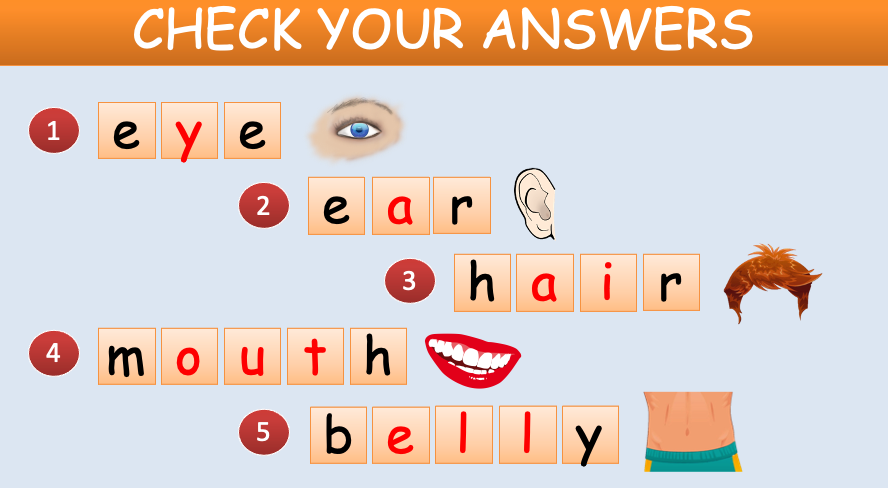 Grade 1 - Semester 1 - Week 10 - My Body 1 - ESL PowerPoint Lesson