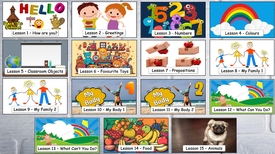 Grade 1 - Semester 1 - Week 11 - My Body 2 - ESL PowerPoint Lesson