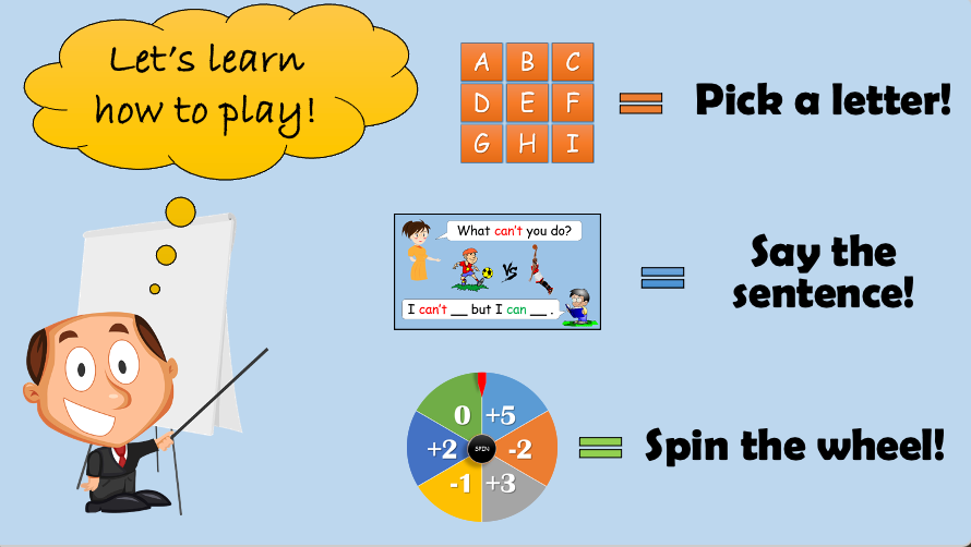 Grade 1 - Semester 1 - Week 13 - What can't you do? - ESL PowerPoint Lesson