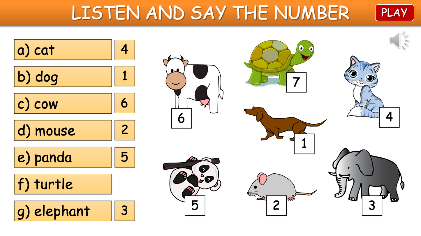 Grade 1 - Semester 1 - Week 15 - Animals - ESL PowerPoint Lesson