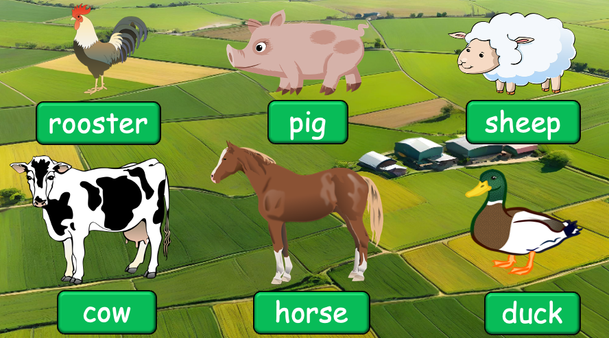 Grade 1-2 - ESL Lesson - On the Farm - Animal Sounds - PowerPoint Lesson