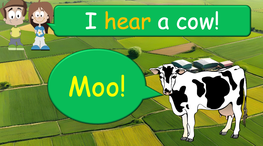 Grade 1-2 - ESL Lesson - On the Farm - Animal Sounds - PowerPoint Lesson