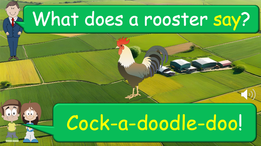 Grade 1-2 - ESL Lesson - On the Farm - Animal Sounds - PowerPoint Lesson