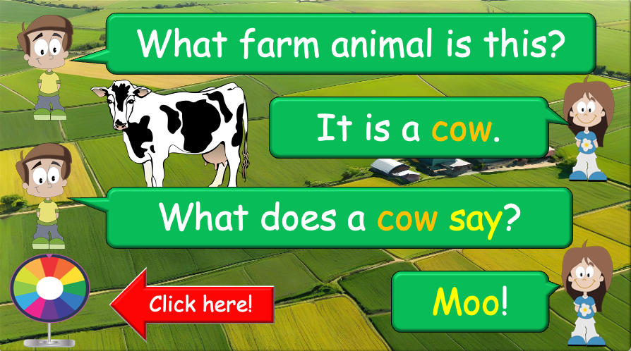 Grade 1-2 - ESL Lesson - On the Farm - Animal Sounds - PowerPoint Lesson
