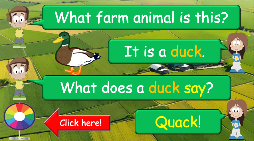 Grade 1-2 - ESL Lesson - On the Farm - Animal Sounds - PowerPoint Lesson