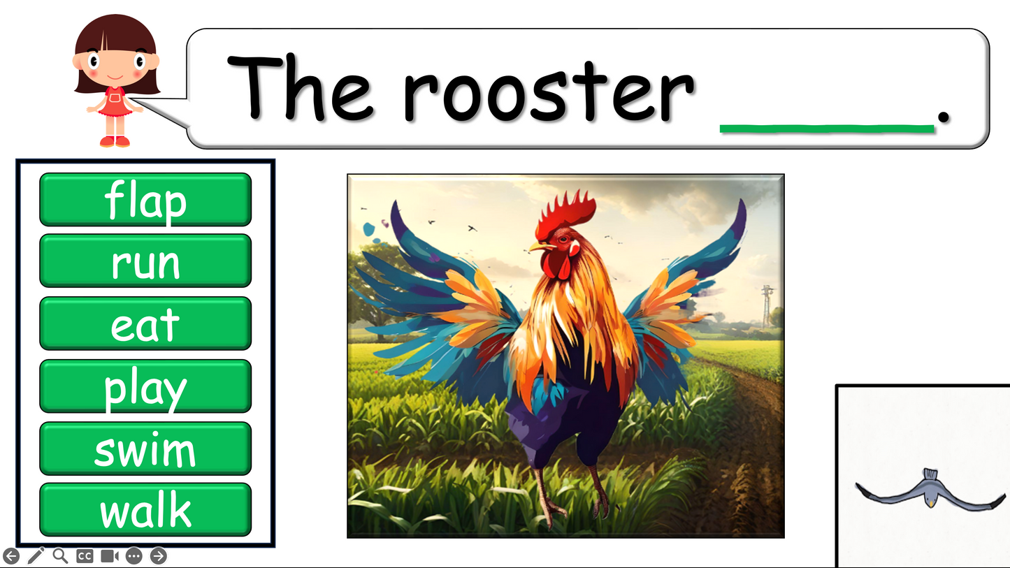 Grade 1-3 - ESL Lesson - On the Farm - Verbs - Third Person Singular - PowerPoint Lesson