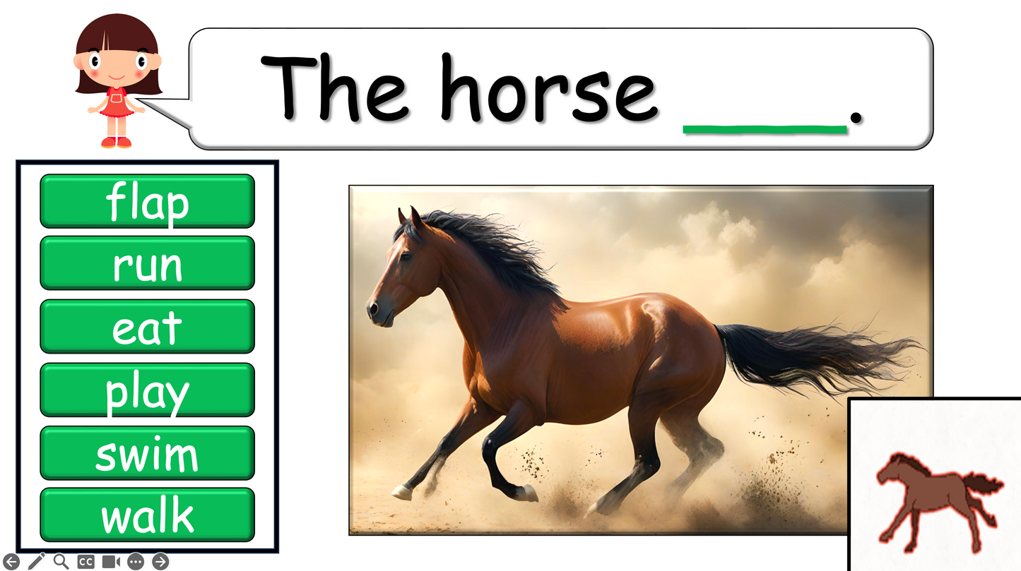 Grade 1-3 - ESL Lesson - On the Farm - Verbs - Third Person Singular - PowerPoint Lesson