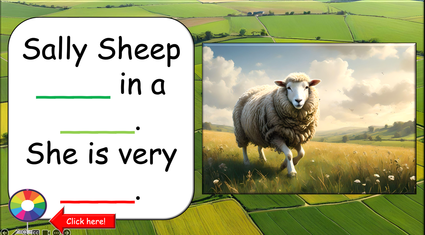 Grade 1-3 - ESL Lesson - On the Farm - Verbs - Third Person Singular - PowerPoint Lesson