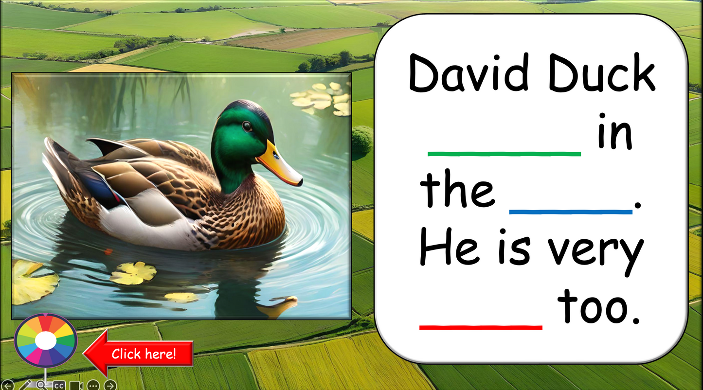 Grade 1-3 - ESL Lesson - On the Farm - Verbs - Third Person Singular - PowerPoint Lesson