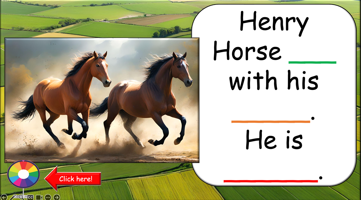 Grade 1-3 - ESL Lesson - On the Farm - Verbs - Third Person Singular - PowerPoint Lesson