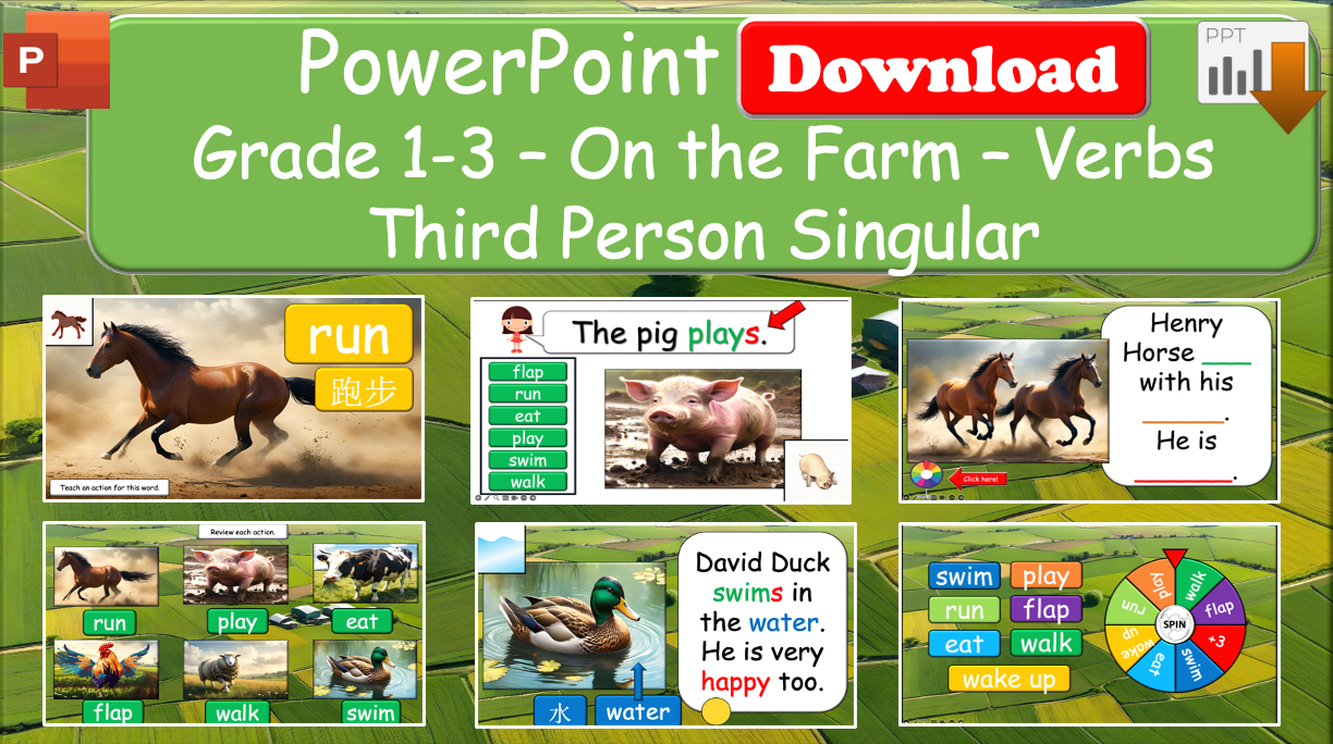Grade 1-3 - On the Farm - 2 PowerPoint COMBO