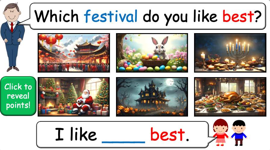 Grade 2-3 (or 1) - ESL Lesson - Festivals of the Year - Part 1 - PowerPoint Lesson