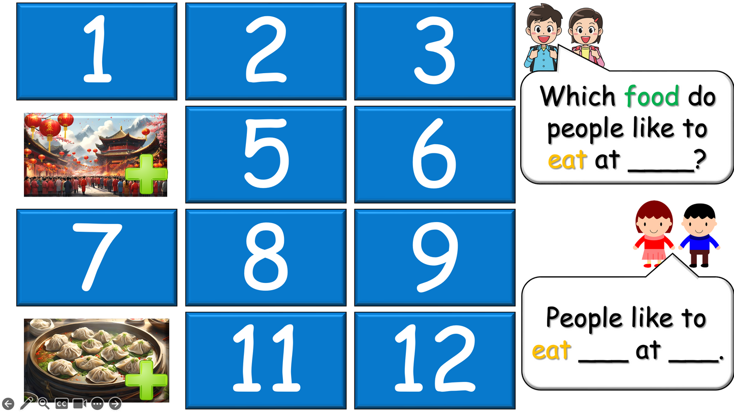 Grade 2-3 (or 1) - ESL Lesson - Festivals of the Year - Part 2 - Food - PowerPoint Lesson