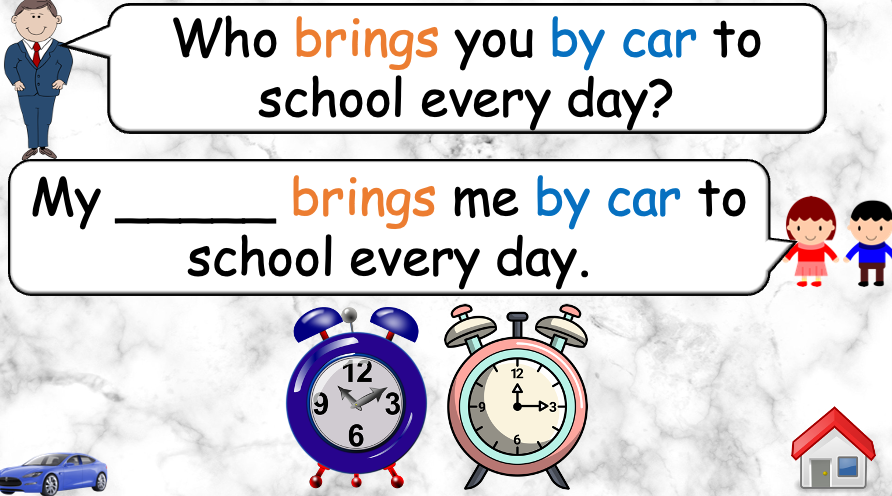 Grade 4 - ESL Lesson - How do you come to school? - PowerPoint Lesson