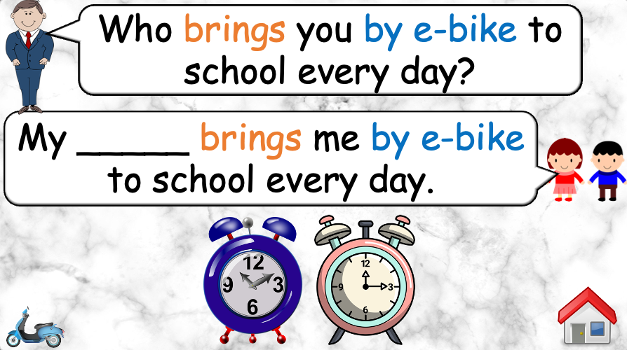 Grade 4 - ESL Lesson - How do you come to school? - PowerPoint Lesson