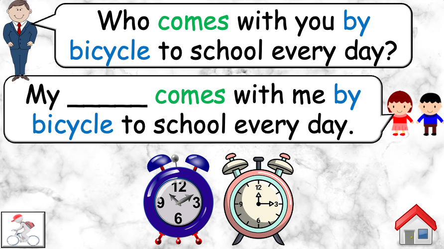 Grade 4 - ESL Lesson - How do you come to school? - PowerPoint Lesson