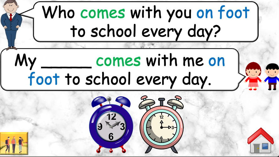 Grade 4 - ESL Lesson - How do you come to school? - PowerPoint Lesson