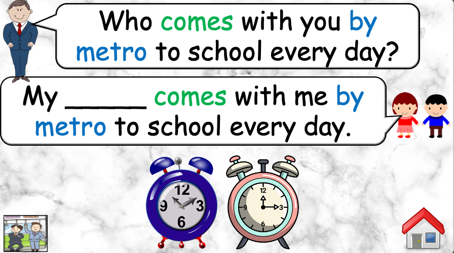 Grade 4 - ESL Lesson - How do you come to school? - PowerPoint Lesson