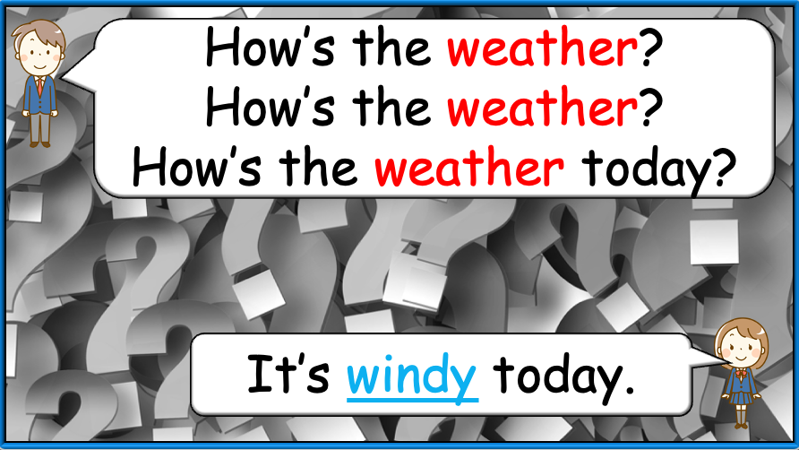 Grade 1-2 (or 3) - ESL Lesson - How's the weather today? - PowerPoint Lesson