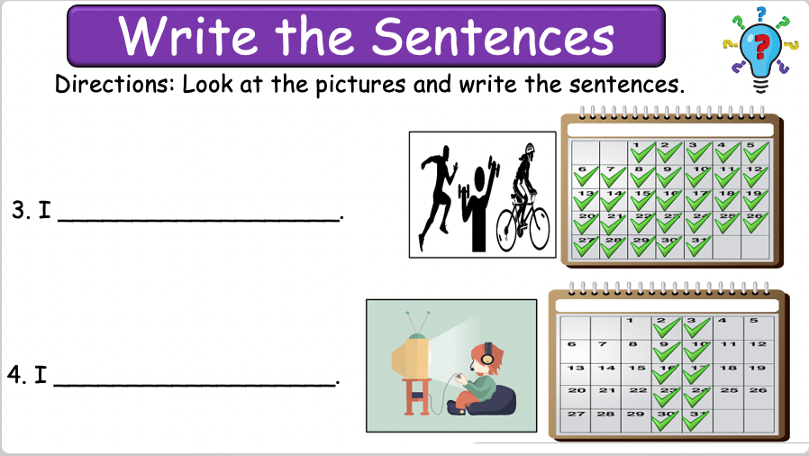 Grade 4 - ESL Lesson - How often? - PowerPoint Lesson